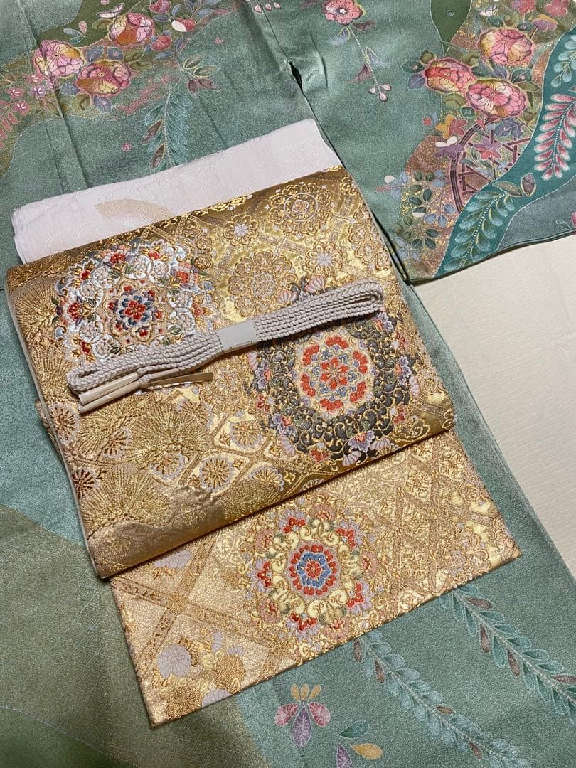 訪問着フルセット　辻ヶ花　絞り　金彩　正絹　ガード加工済み