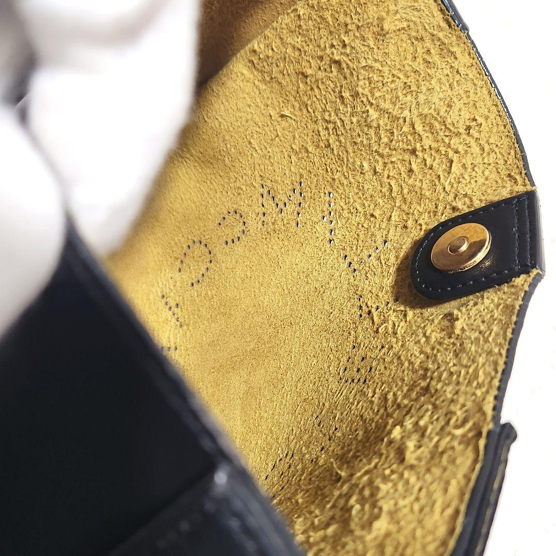 パンチングロゴ レザー ブラック ショルダーバッグ ステラマッカートニー