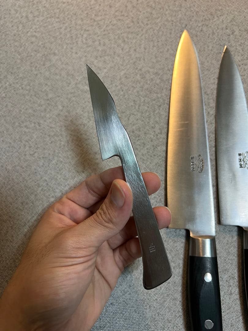 杉本SHM牛刀2本と界孝行1本白鋼製Sugimoto shm