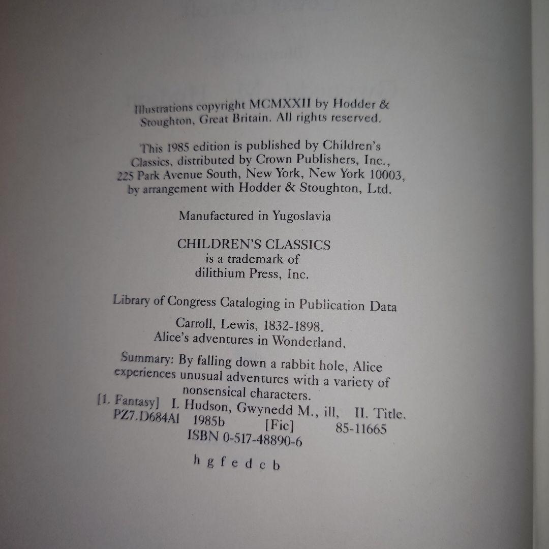 ALICE'S ADVENTURES IN WONDERLAND 英語版