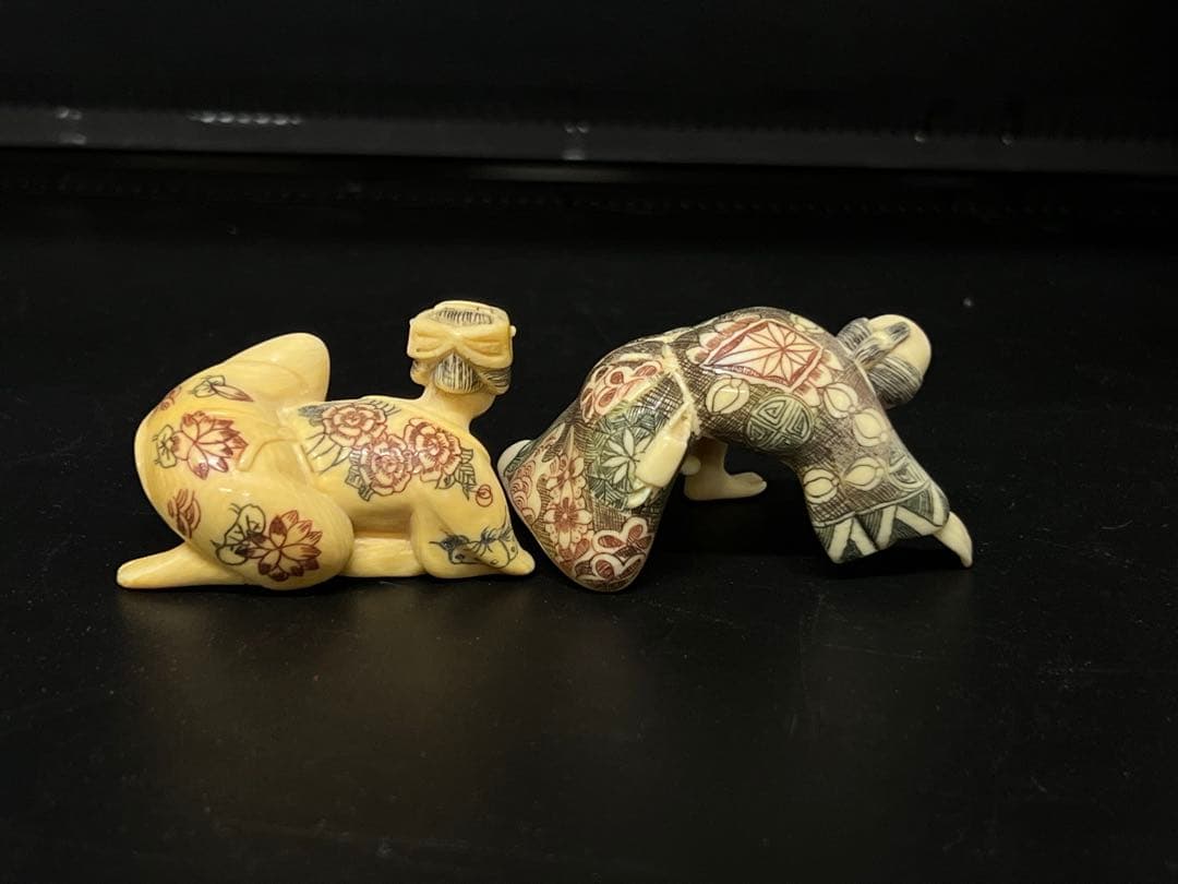 極上春画 根付 重さ:63g 　（提げ物 /緒締め /