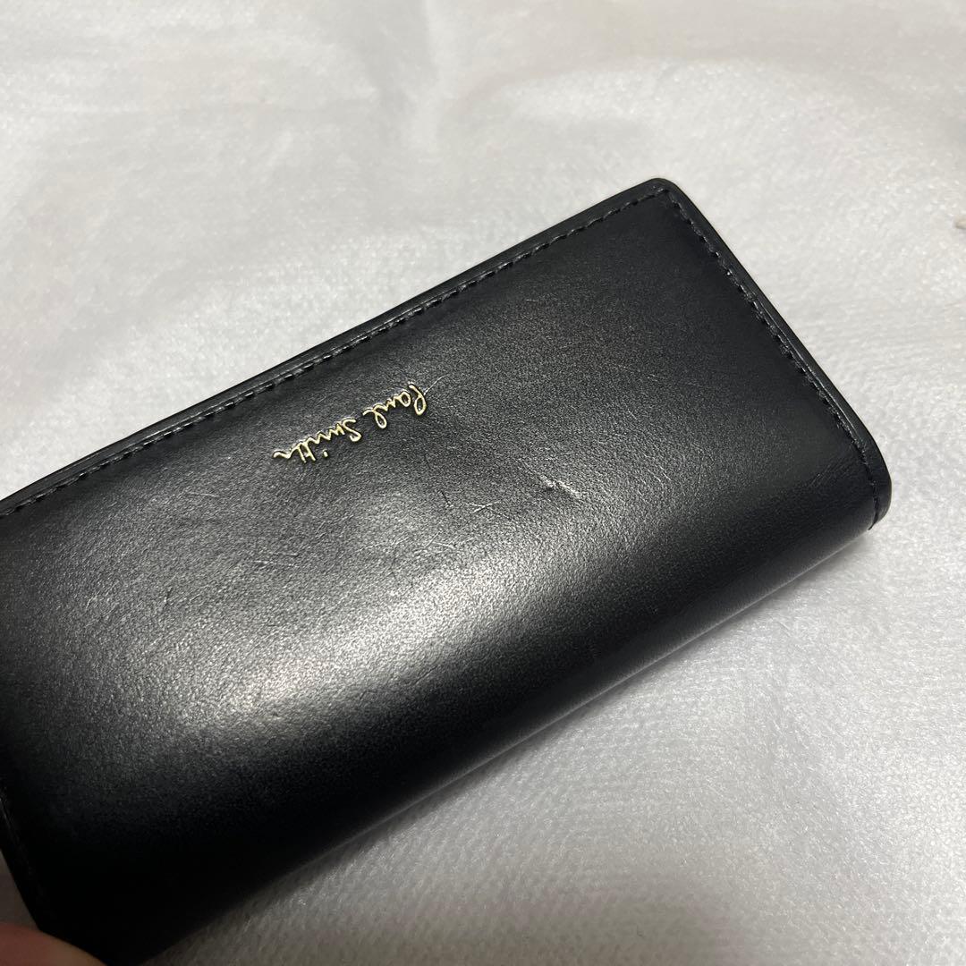 新品　ポールスミス　キーケース　ブラック　黒　ベジタン　レザー　キーリング　本革