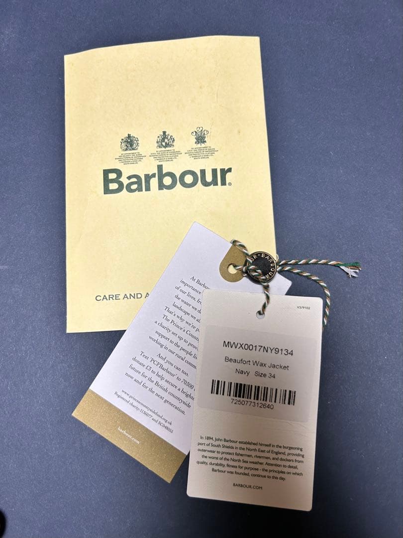 極美品　バブアー　ビューフォート　34 ネイビー　BarbourBEAUFORT