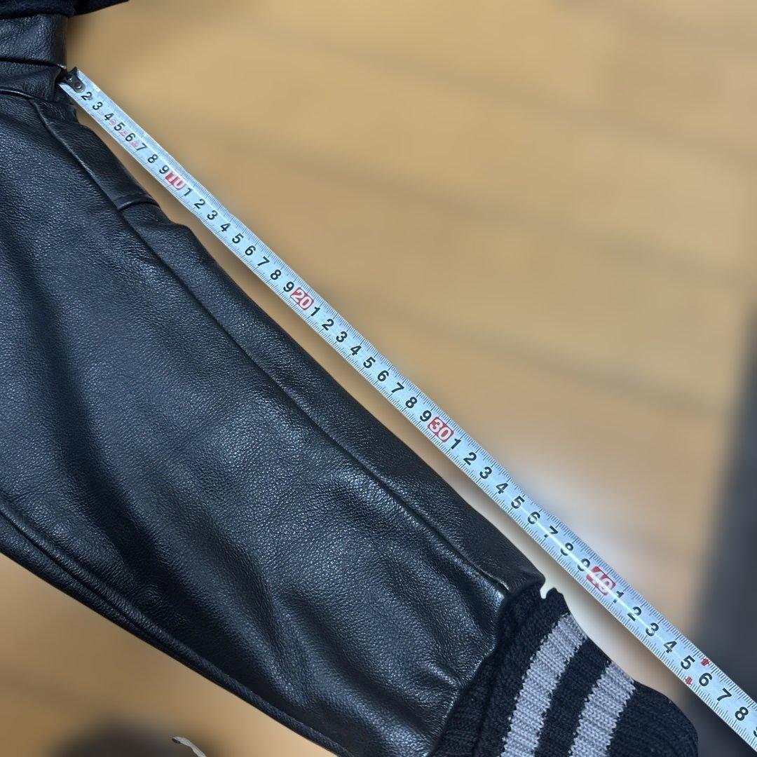 SKOOKUM スクーカム 袖革スタジャン ブラック 36