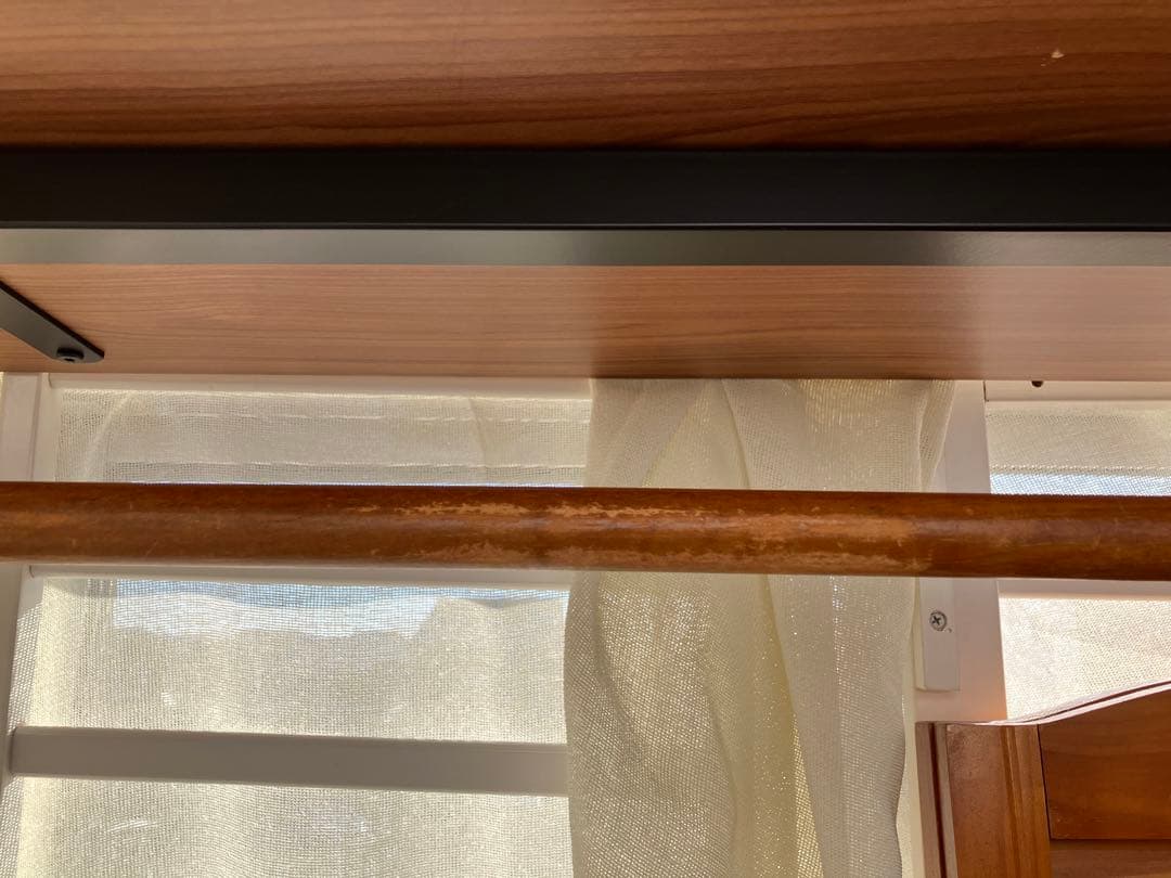 物干し　ハンガー　棚　ラック　ウッド調　物置き