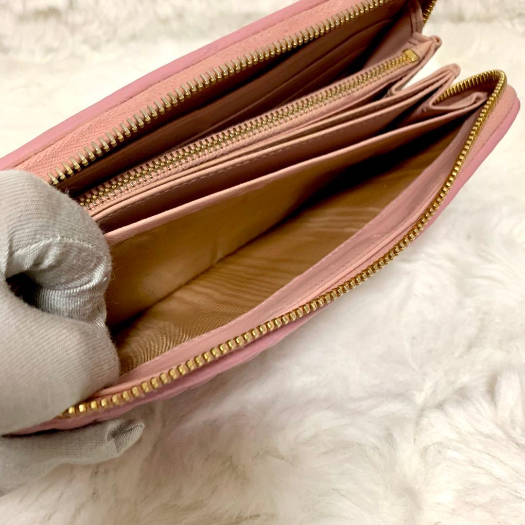 正規品！MIUMIU 長財布 マテラッセ ピンク ローズ　箱付き