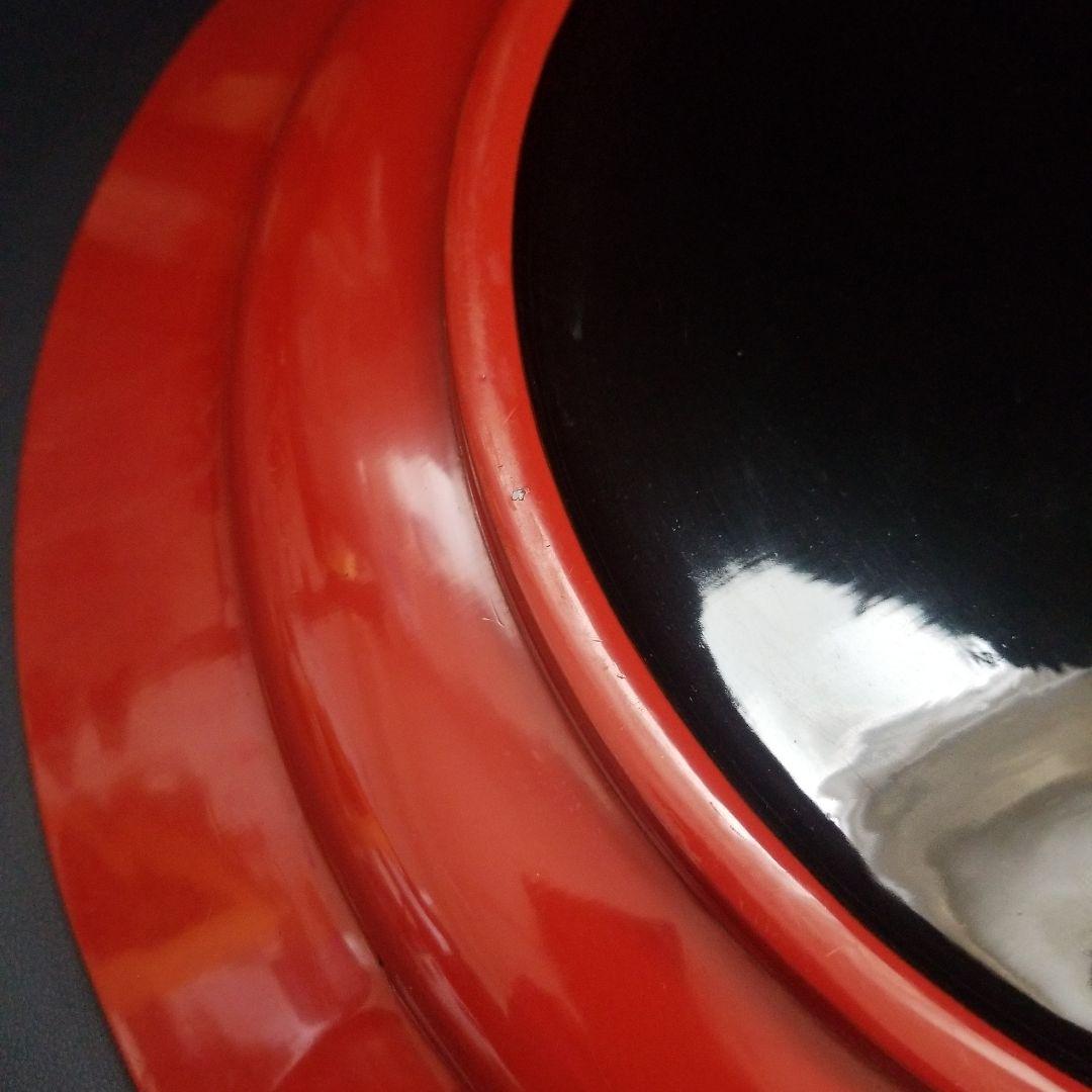 輪島塗 沈金 朱塗り 松竹梅 四季花 大皿 美術品 飾皿 約48cm1尺6寸