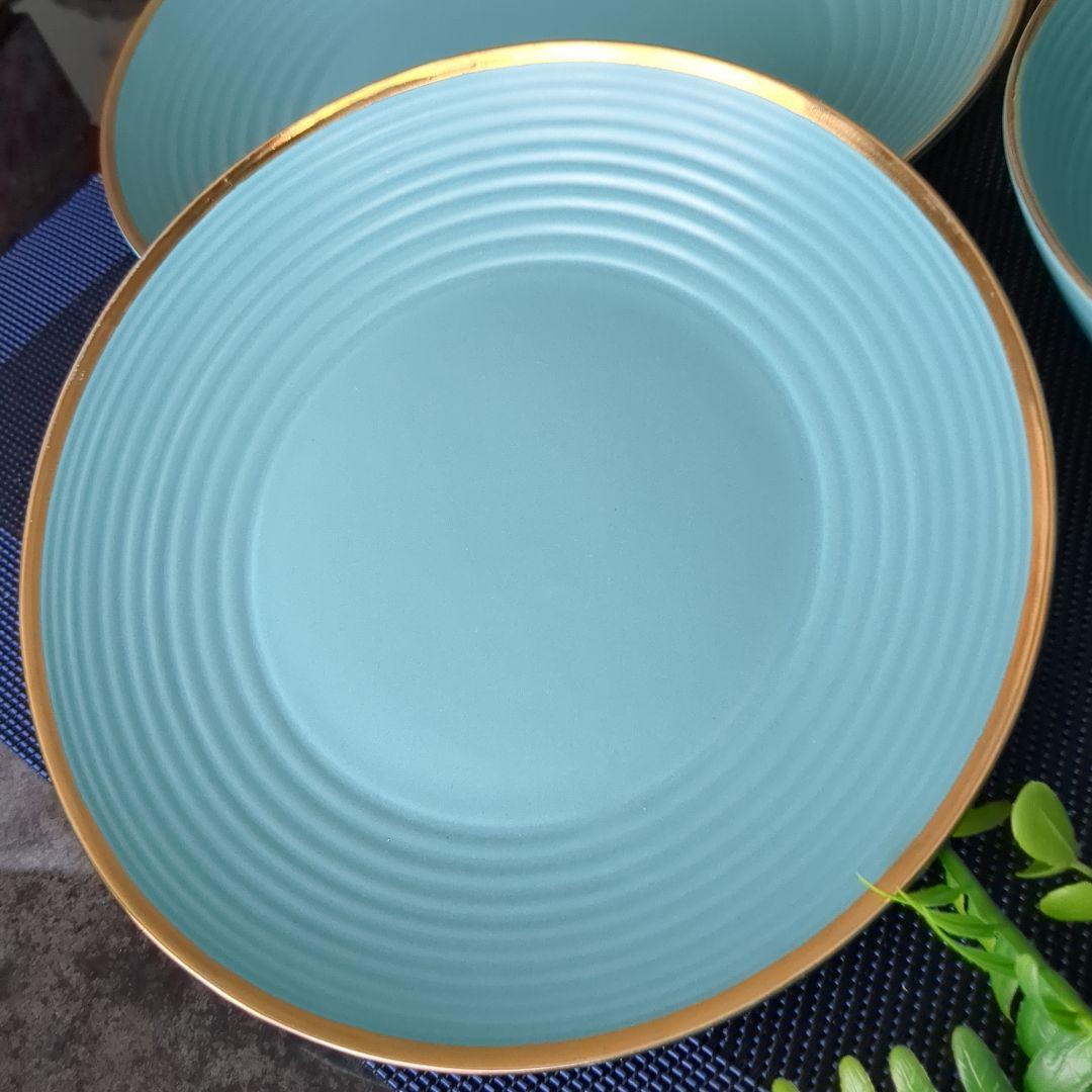 北欧モダン食器　食器セット　大皿ブルーカラー