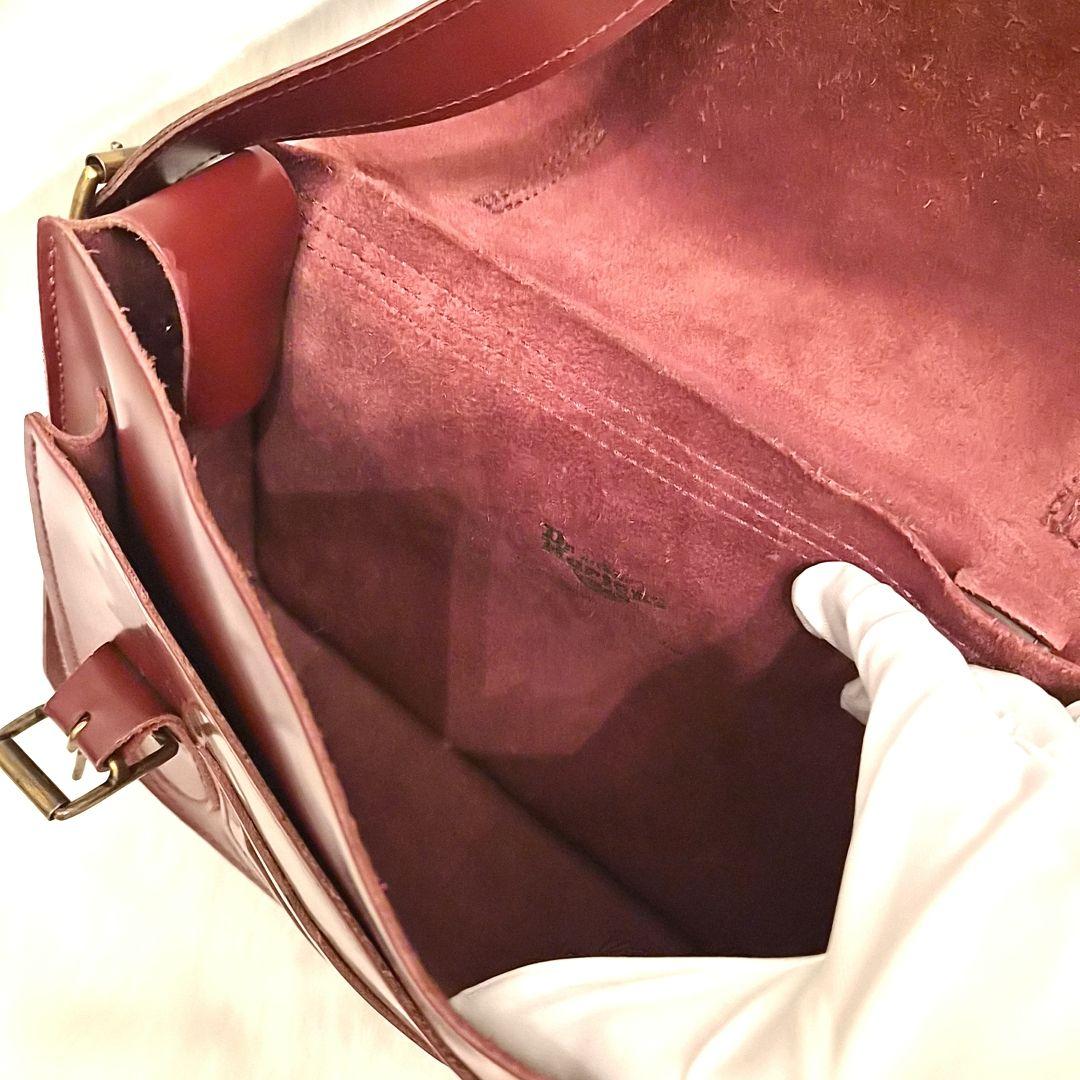 【Dr.Martens】レザーサッチェルバッグ/13インチ/チェリーレッド