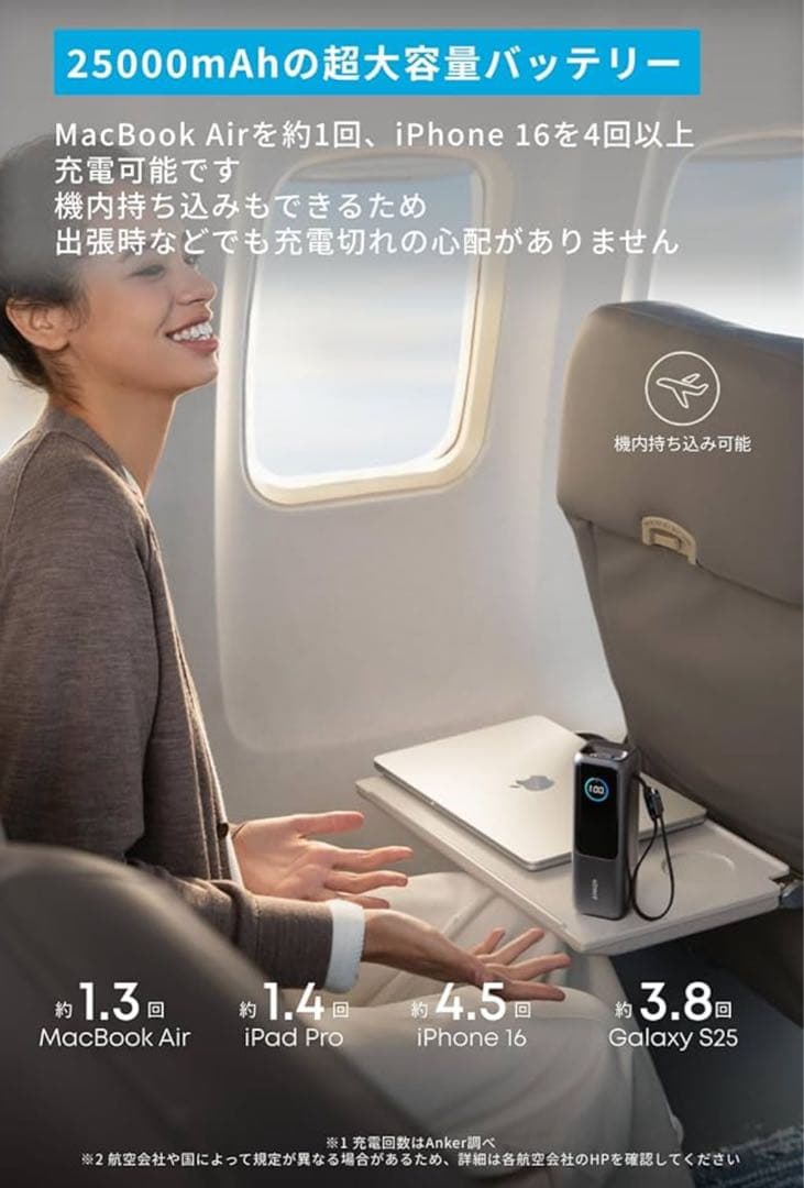 最大165W出力　ANKERモバイルバッテリー