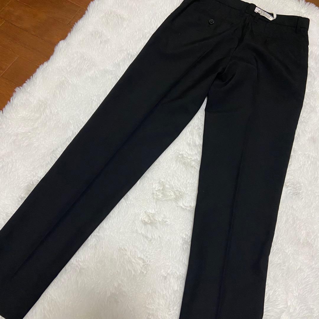 COMME CA ISM 黒スーツ 160A ネクタイ　ポケットチーフ　卒業式