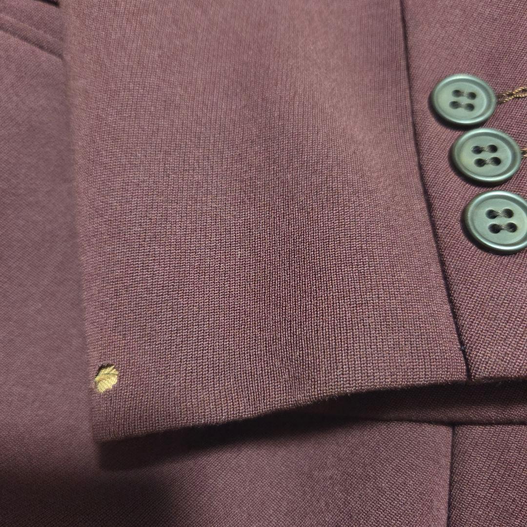 ダブルスーツ ウール100% 日本製 ヴァーガンディ ボルドー