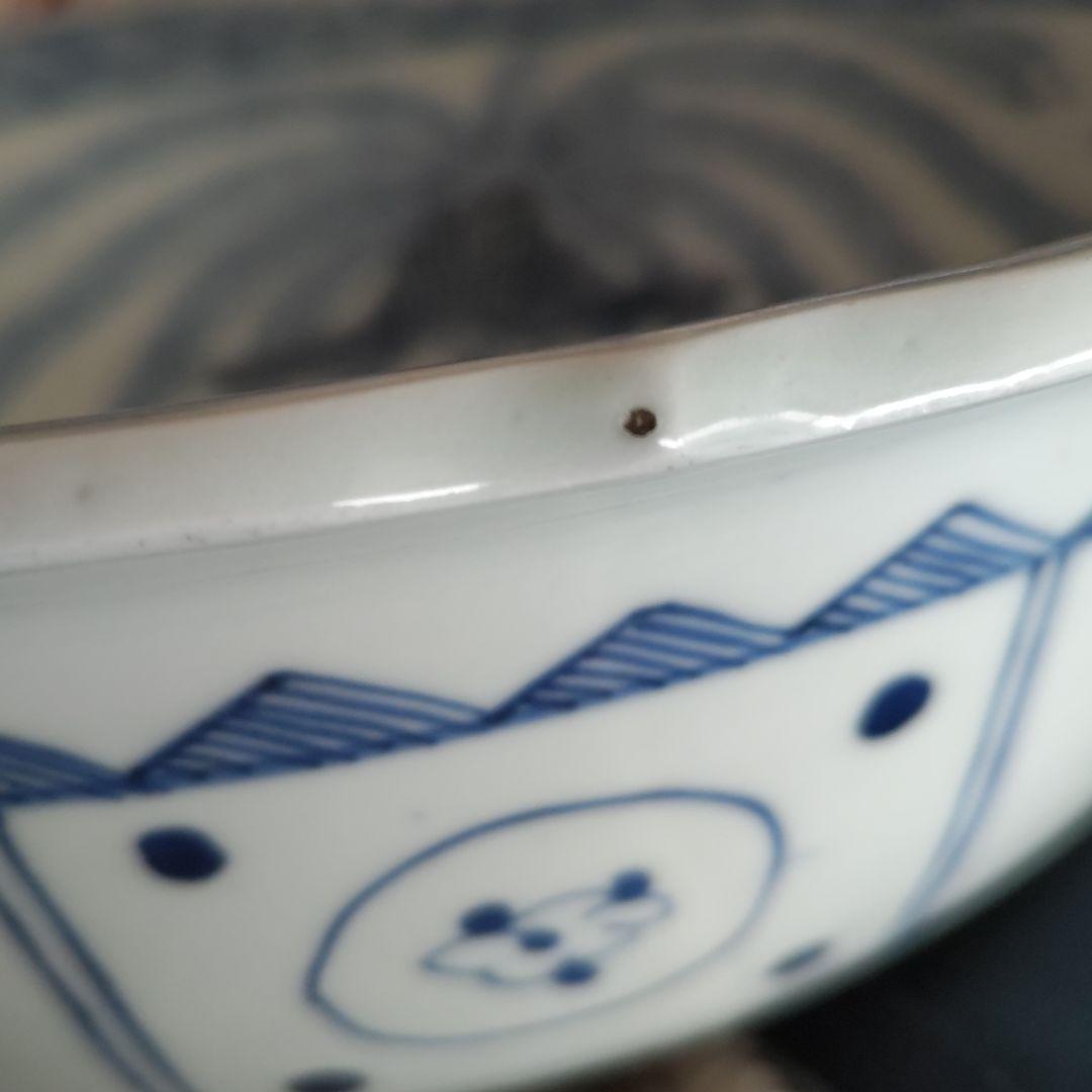 完品の美品　凄く大きい　 古伊万里　江戸期 大鉢　龍と鳳凰図