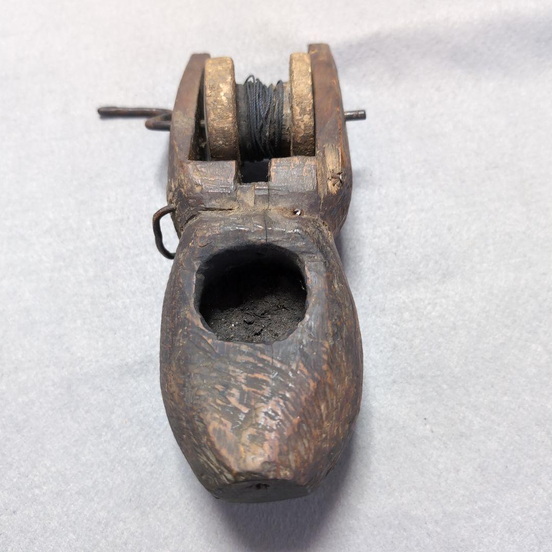 李朝 木製 墨壺 李朝墨壺 李朝木工品 李朝家具　木工品　ネズミ型墨壺