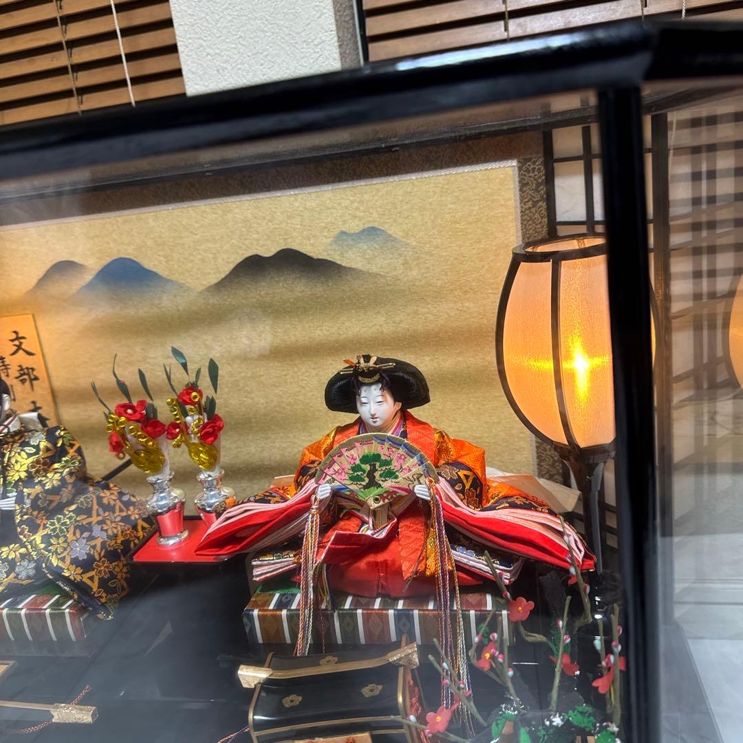 三五極上親王飾ケース　御所駕籠付　伝統的 雛人形 大きめ 文部大臣特別賞受賞