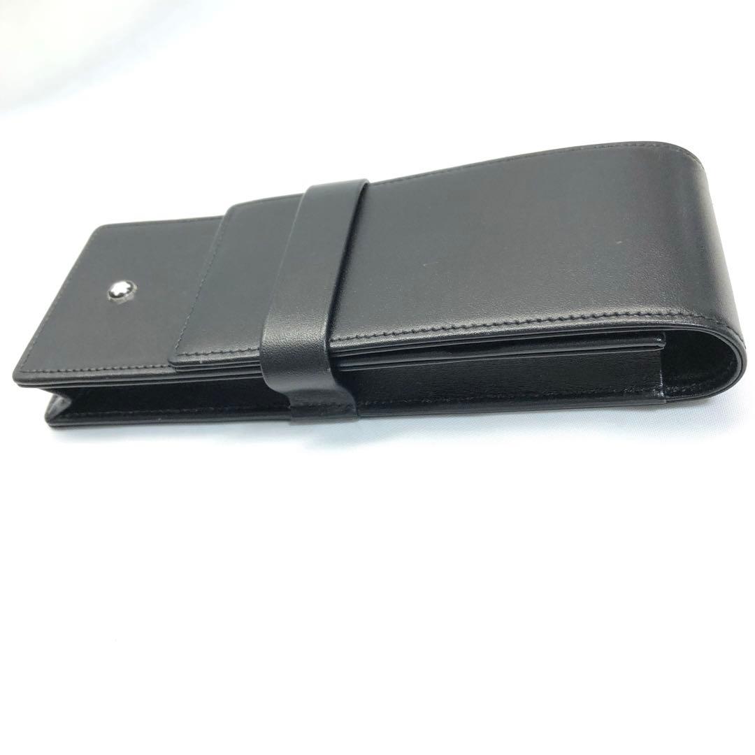 【美品✨】　MONTBLANCモンブラン　ペンケース　3本用　ブラック　レザー