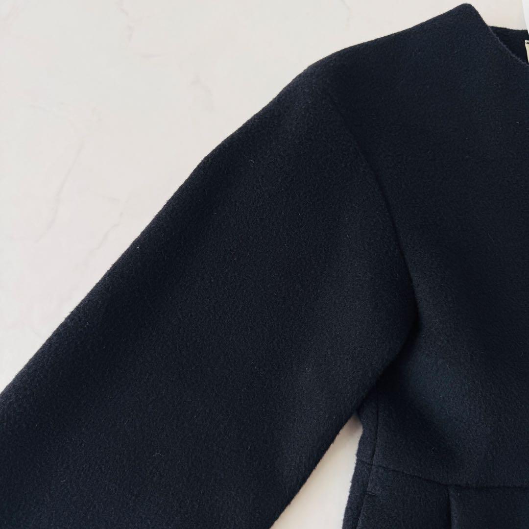 タグ付未使用✨ユナイテッドアローズ へプラムショートコート ブラック