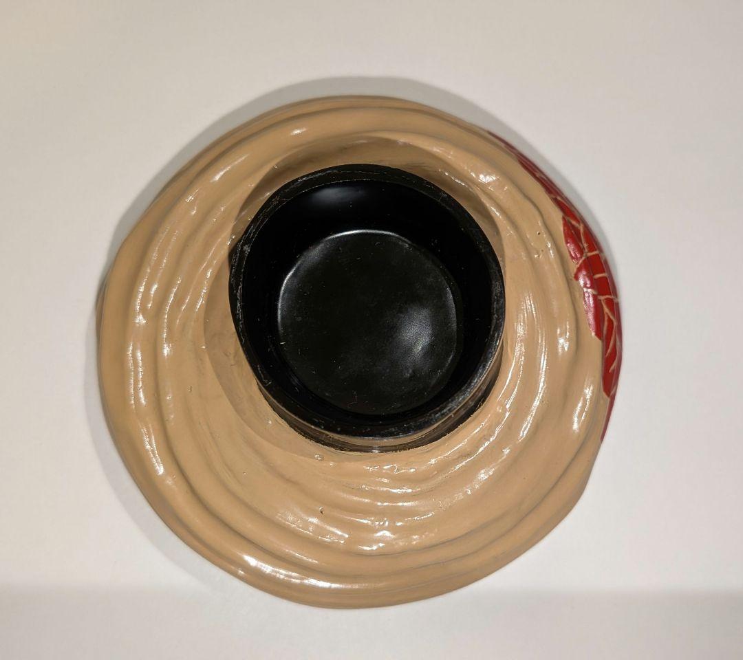 二代『川瀬表完』乾漆　提灯香合　茶道具　共箱　蝶　家紋