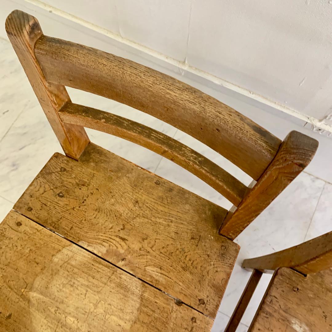 昭和レトロ 木製チェア 2脚セット｜昔懐かしい 古道具 椅子 木味 ヴィンテージ
