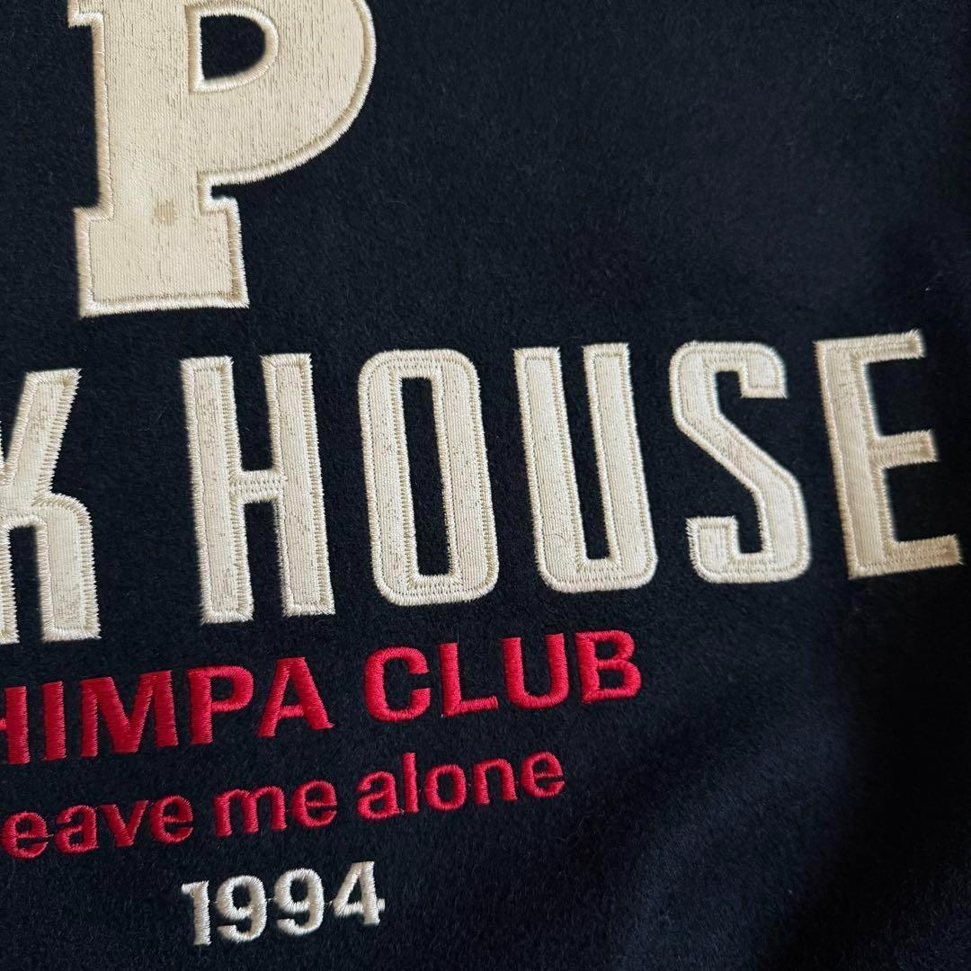 ピンクハウス スタジャン レザー袖 ワッペン ブラック ビンテージ