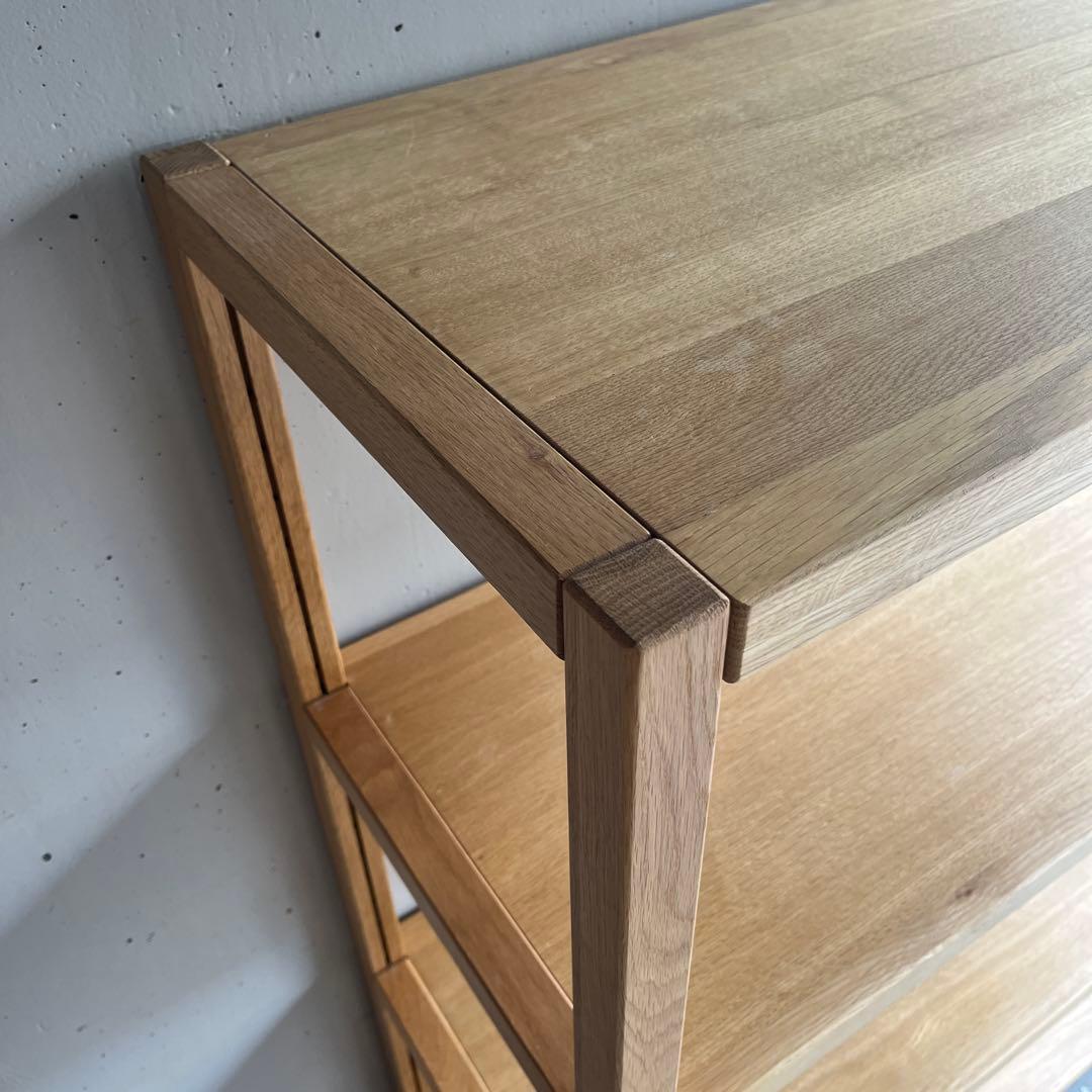 美品・廃盤希少★無印 オーク材ユニットシェルフ・中