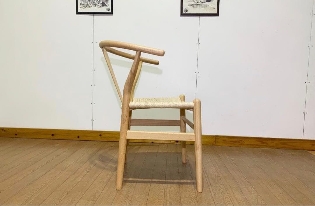 木製ノルディック調チェアー単品/アウトレット/ナチュラル×WH（25）