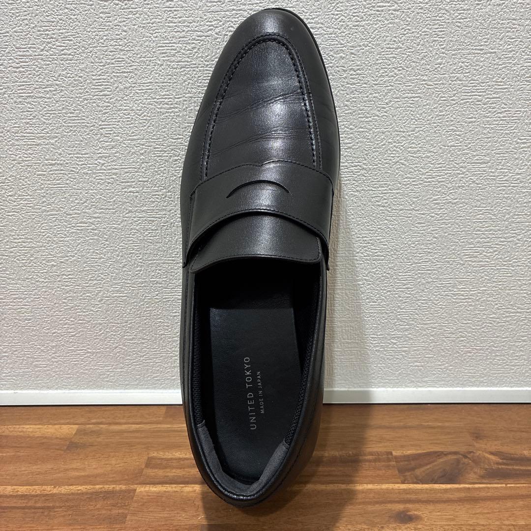 UNITED TOKYO ブラック 「いつでもレザーローファー」美品