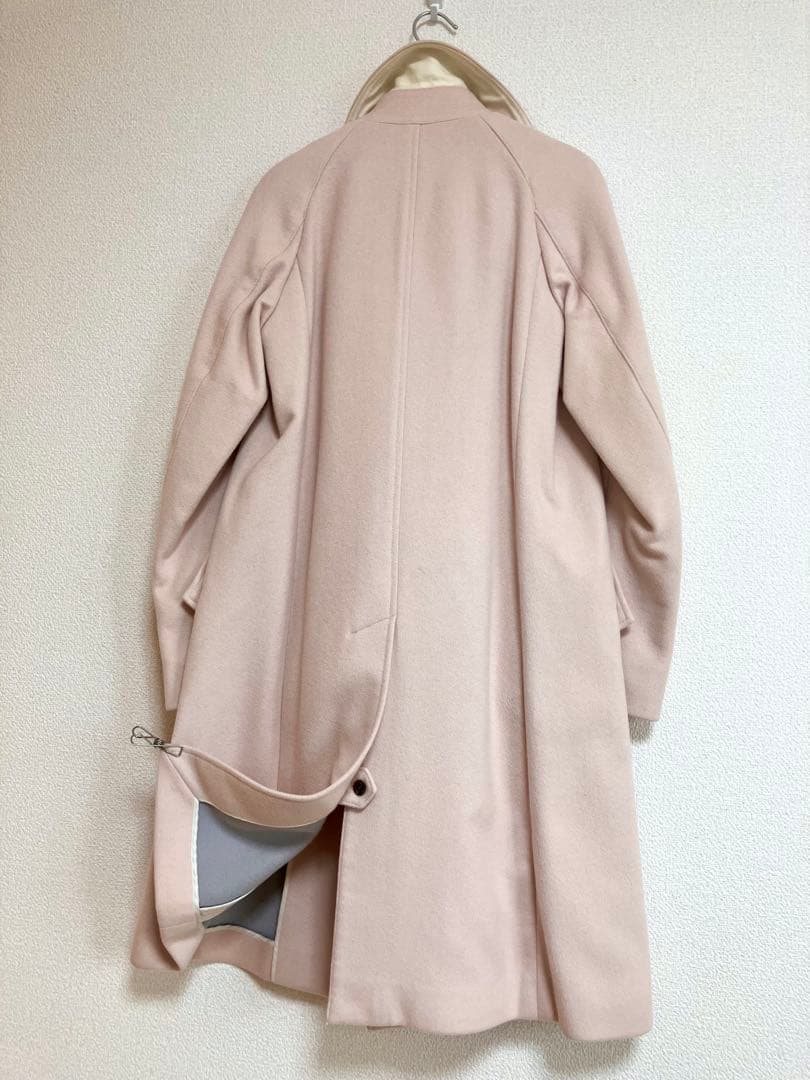[美品] アクアスキュータム　現行品　ウールコート　ロング　パステルピンク　M