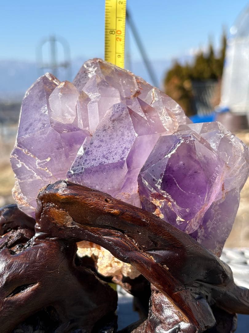 ❤️厳選　希少　約1.4kg 逸品　城　紫鰐水晶　骸骨水晶 エレスチャルクォーツ