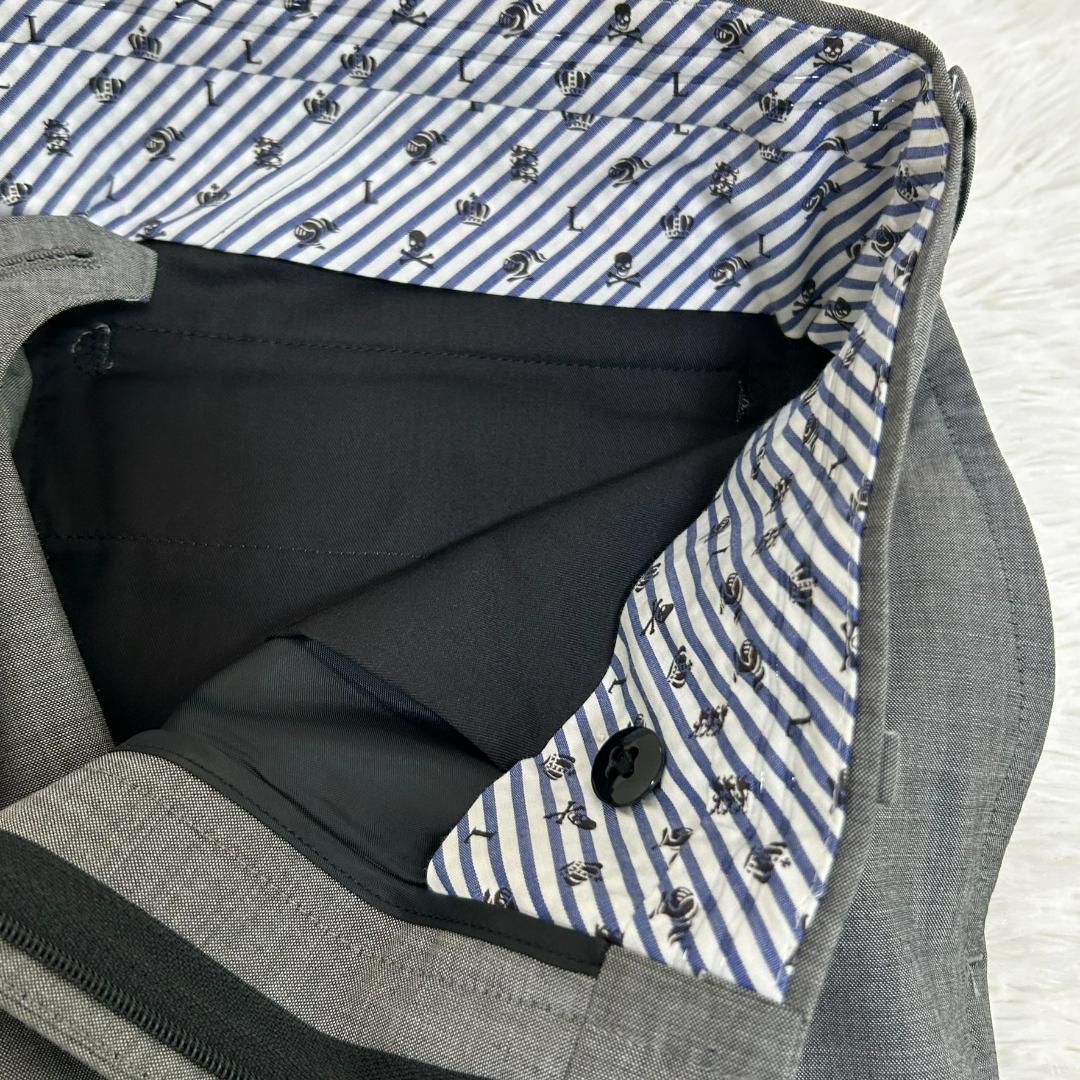 品　ラブレス　セットアップ　シルク　モヘヤ　ウール　グレー　三陽商会　M　背抜き