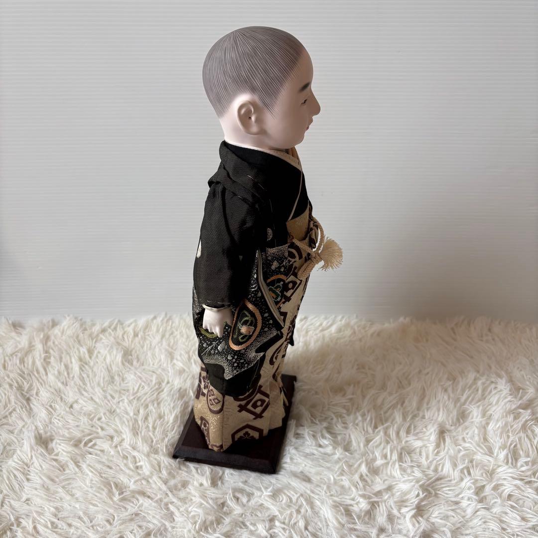 極美品 古い市松人形 45cm 箱入り 元箱 男の子
