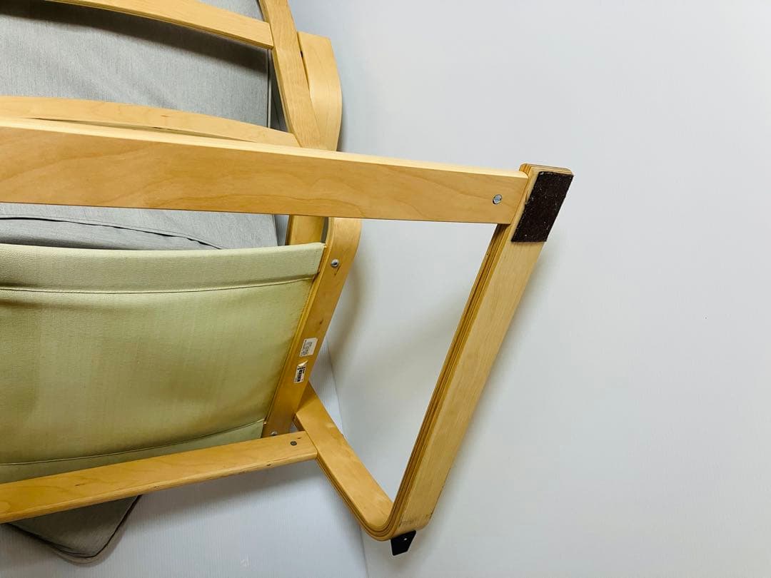 IKEA イケア POÄNG ポエング チェア＋オットマン セット 木製フレーム