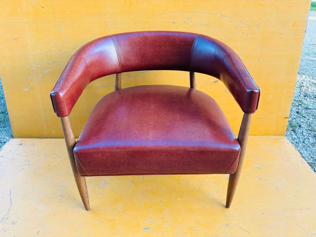 J59★アスプルンド★美品 アームチェア ラウンジチェア レザー 木製フレーム
