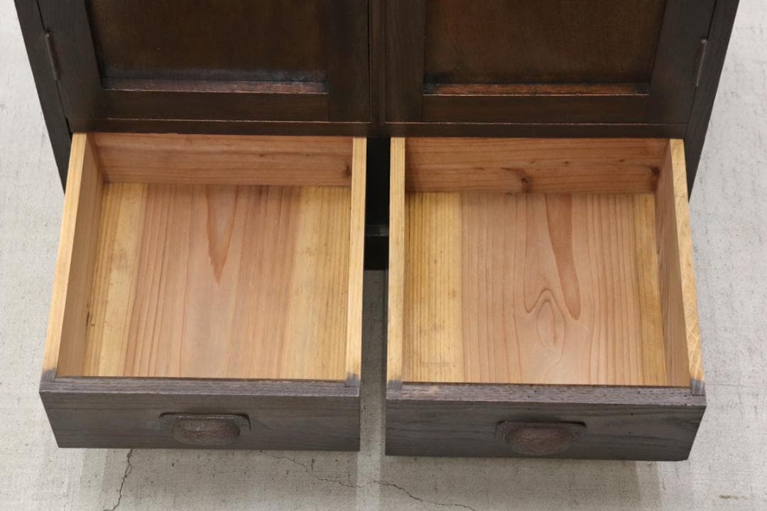 レトロ キャビネット 食器棚 書棚 本棚 本箱 収納 水屋