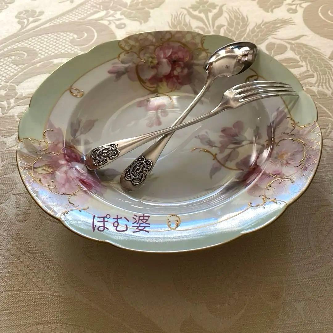 【フランス／H.Soufflot】純銀／フォーク＆スプーン ２セット