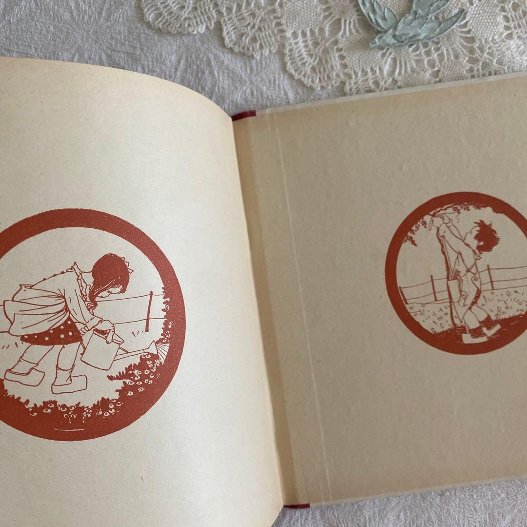 【超希少】　Rie Cramer リトグラフ印刷　絵本　ボタニカル柄　インテリア