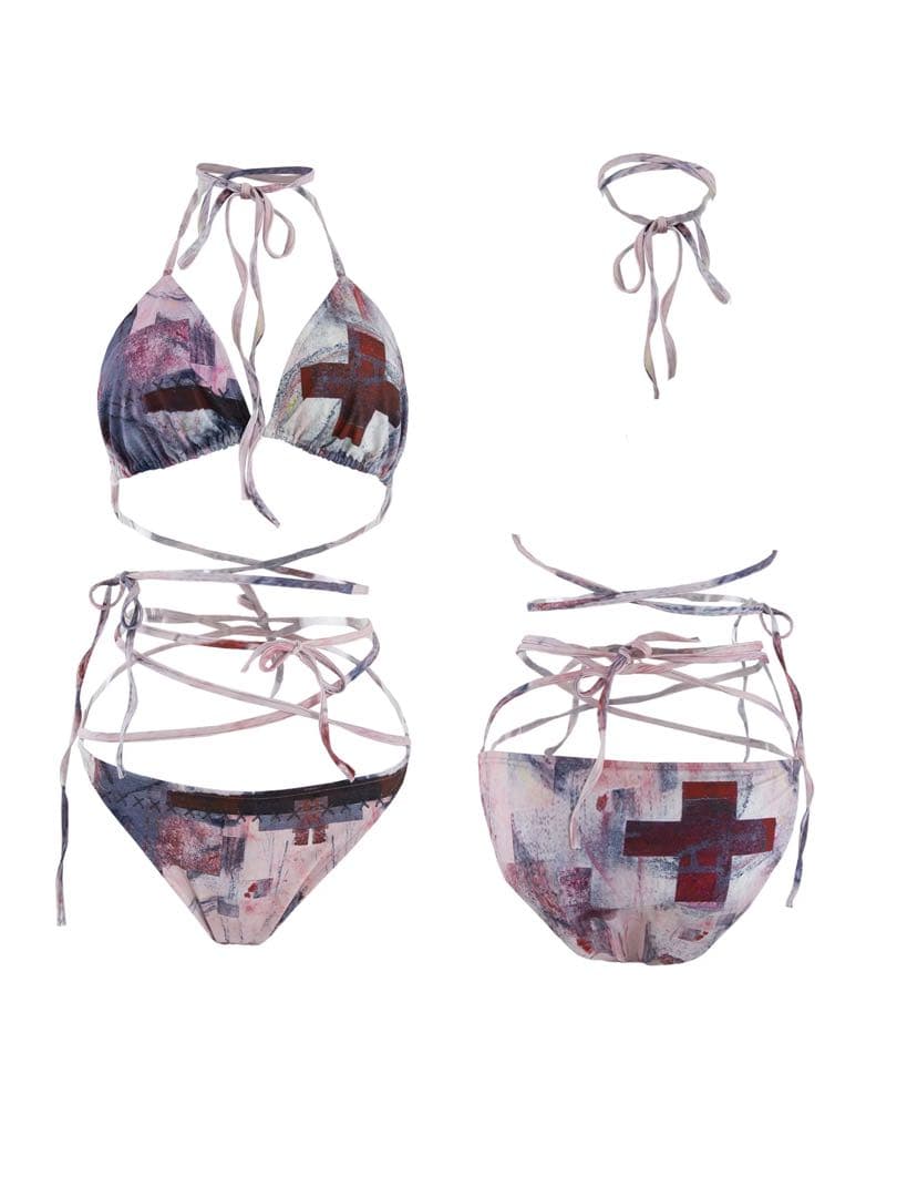 即購可NO ROMANCE 禁断ロマンスシリーズY2Kギャルストラップビキニ水着