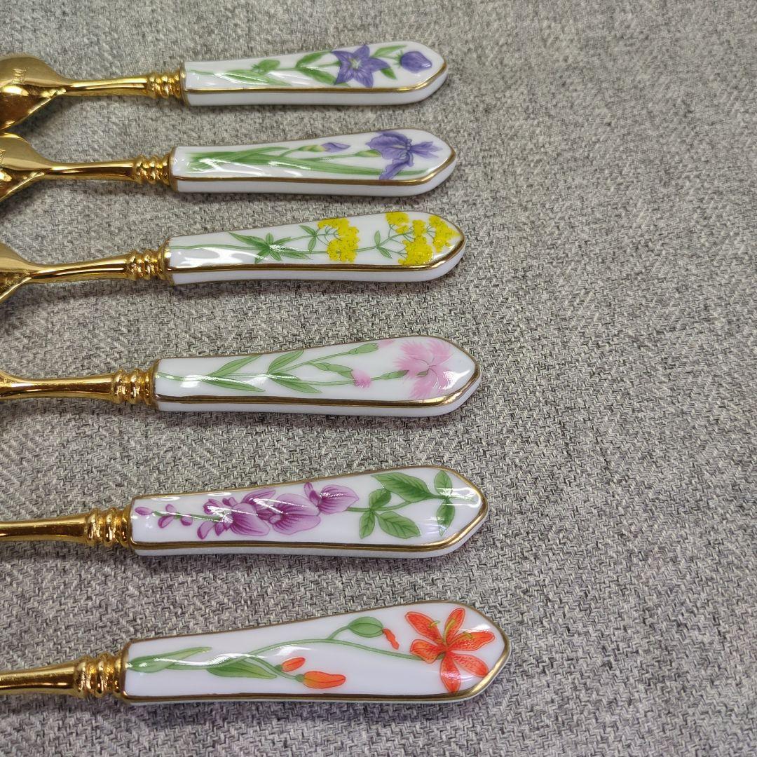 万葉の花　カップ　＆　ソーサー　スプーン　高級陶器製