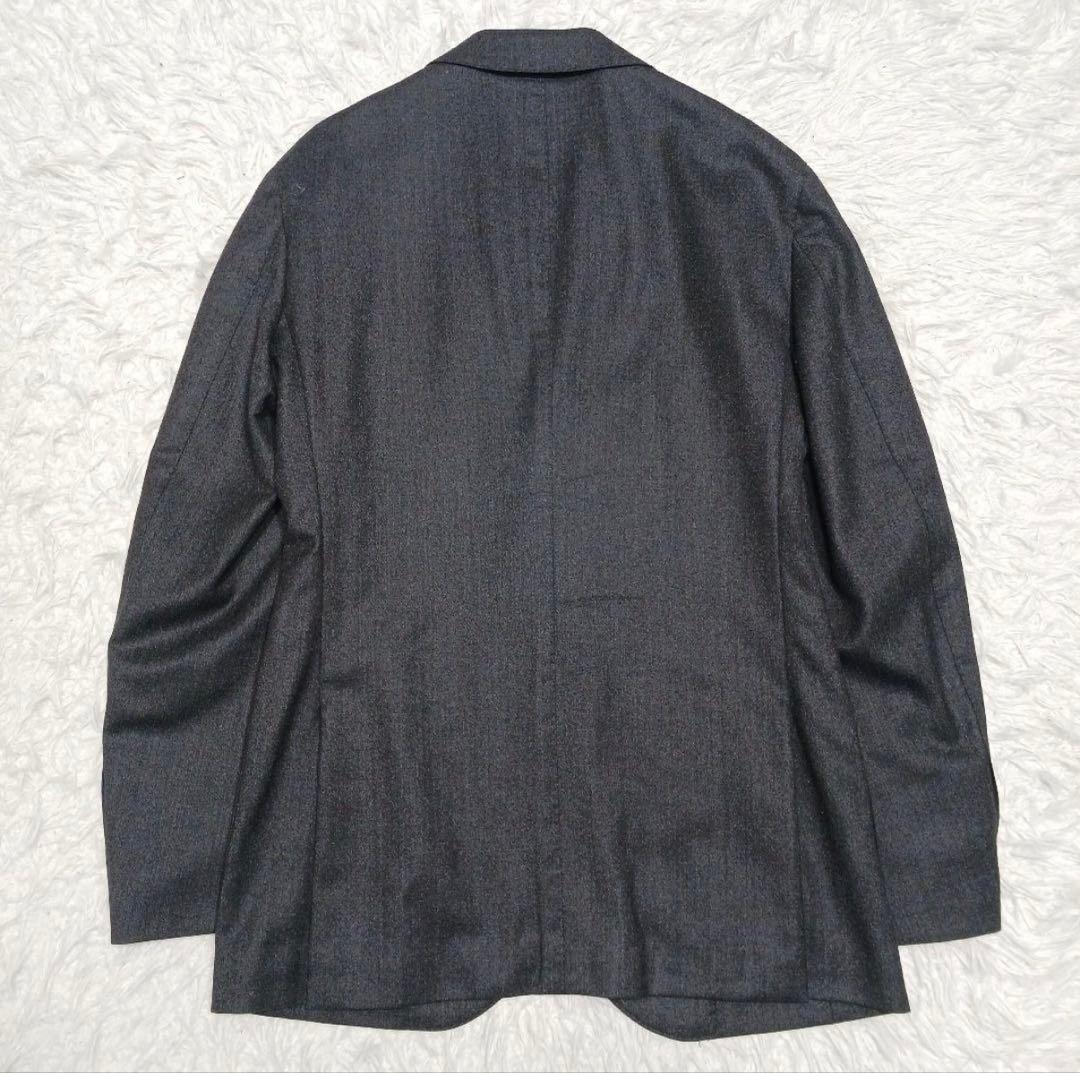 【極美品】グリーンレーベル　3ピーススーツ　イタリア　カノニコ　チャコール　44