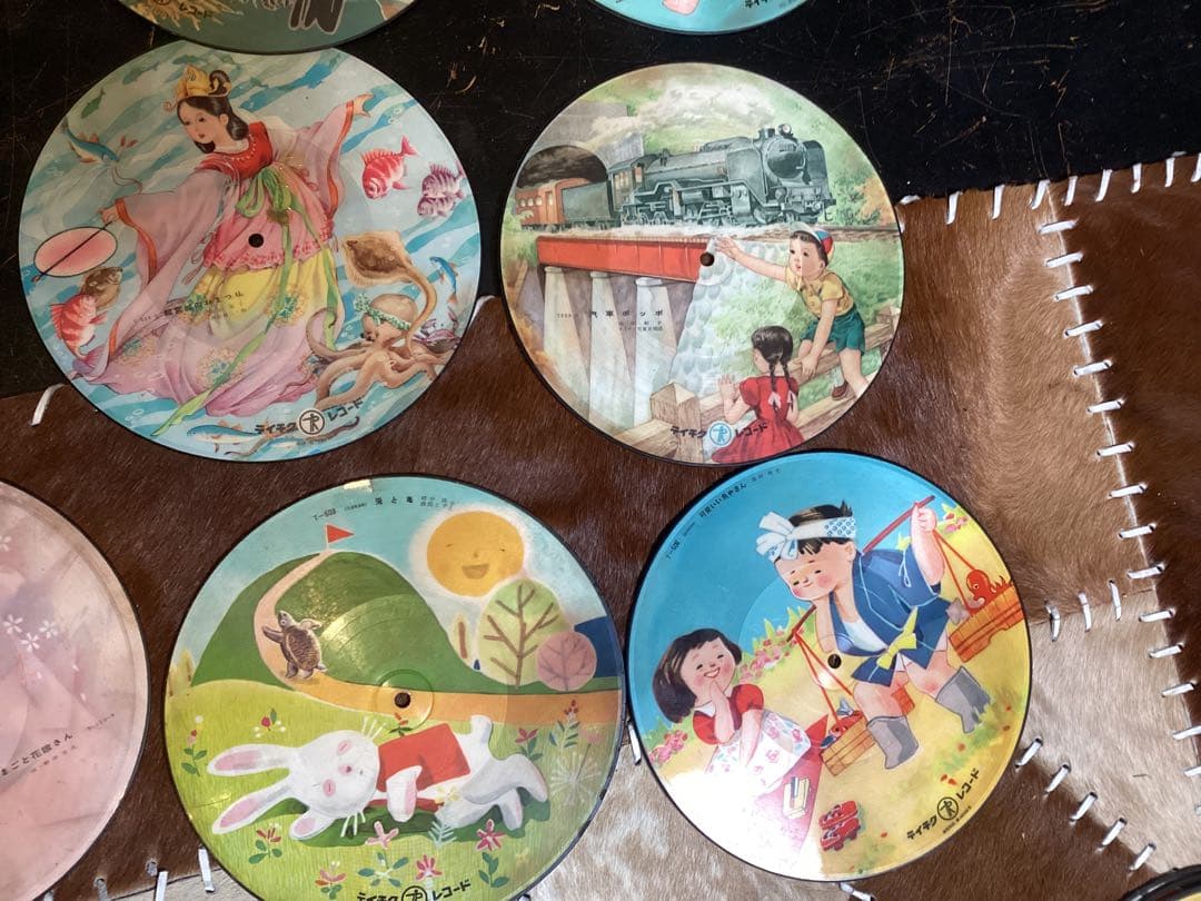レトロ　ピクチャーレコード　１９枚　SPレコード　童謡　漫画