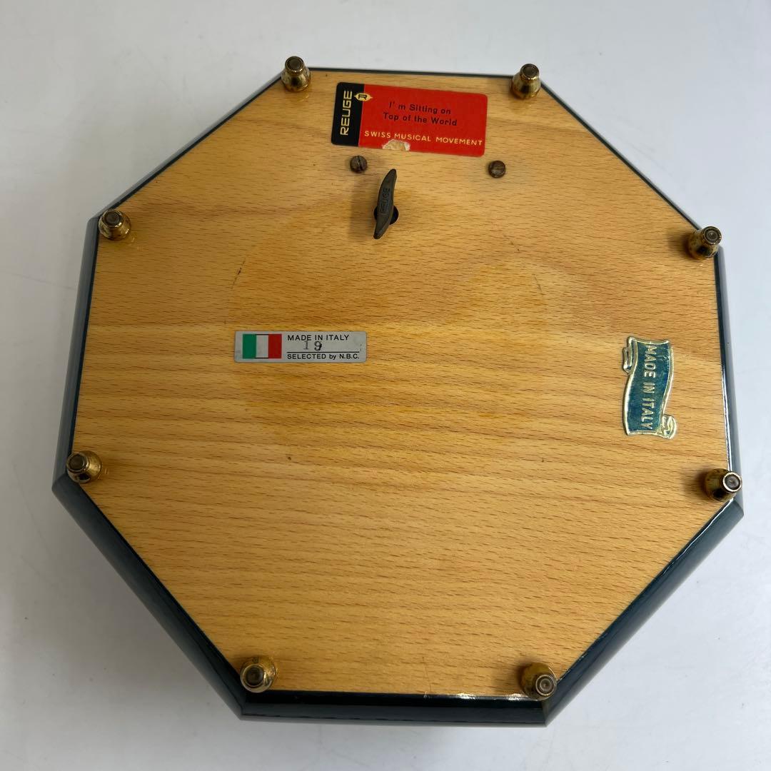 リュージュ　象嵌　オルゴール　幅約24㎝　タサチ　東な8-0121①