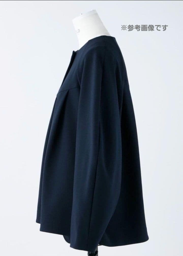 美品 エンフォルド 定価4万2千 タックソリッドジャケット 36 ネイビー 近年