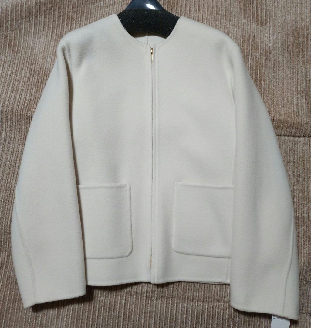 タグ付　23区　ノーカラー　ウール　ショート　コート　ブルゾン　ジャケット