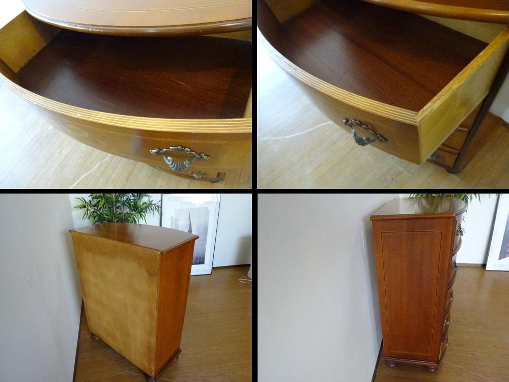 anju　イタリア　クラシックスタイル　象嵌細工　高級　5段チェスト