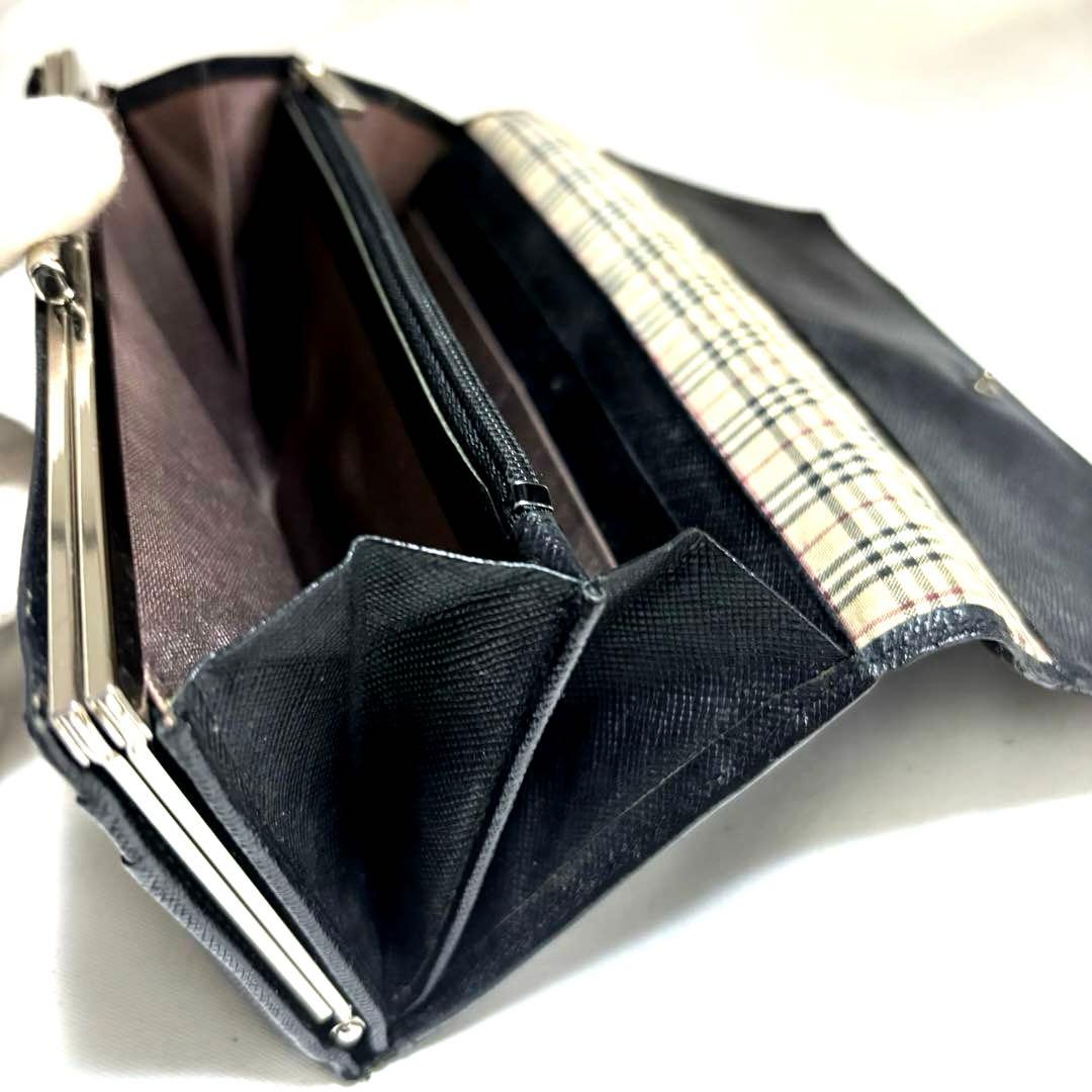 あちょら様　BURBERRY◆バーバリー ◆黒ブラック◆ノバチェック◆長財布