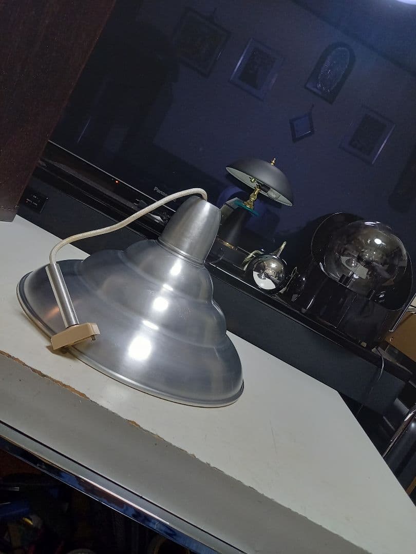 レア　アート　ワーク　スタジオ　スペースエイジ　アルミニウム　UFO型　ライト