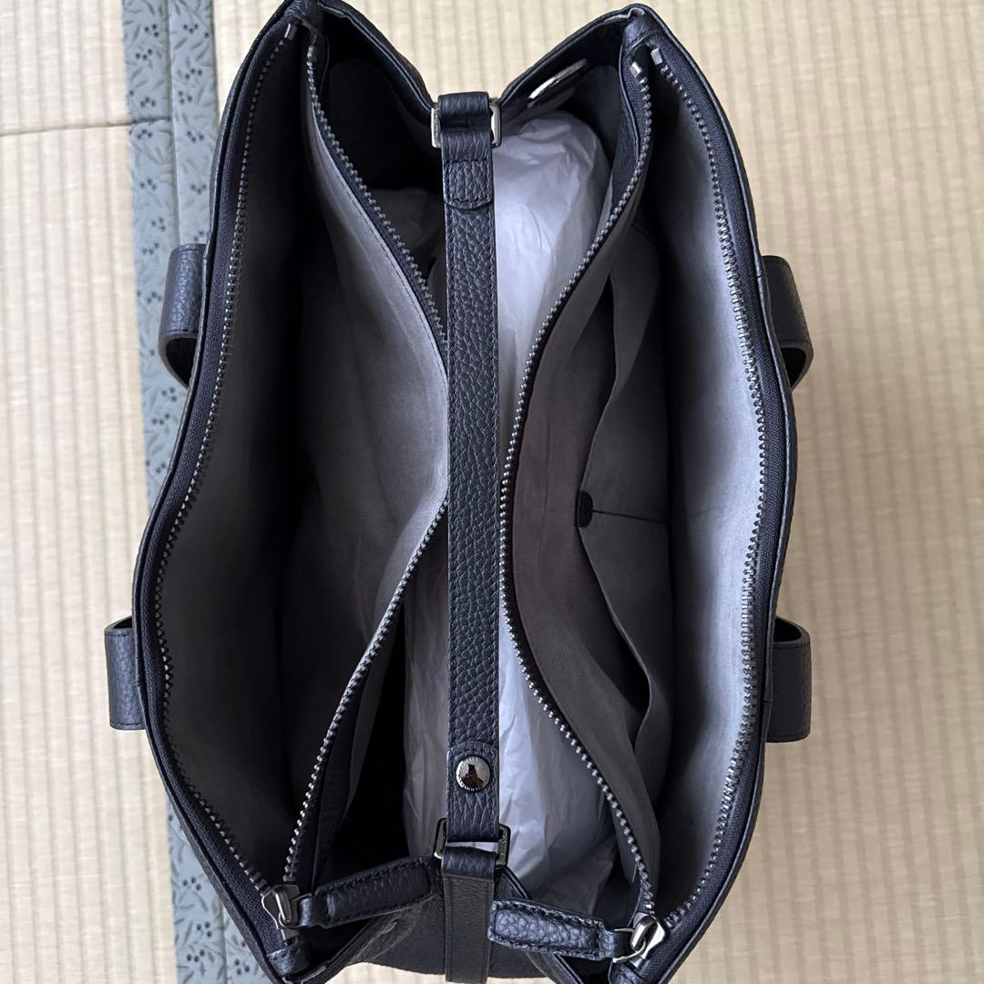 黒 レザー　トートバッグ2WAY FUJITAKA