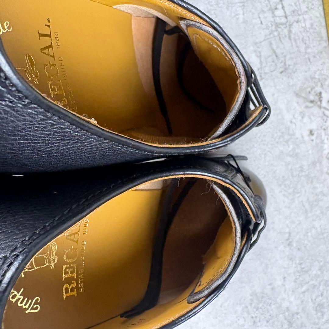 未使用品　REGAL リーガル　レザー　ダービー　　レザー　シューズ　黒