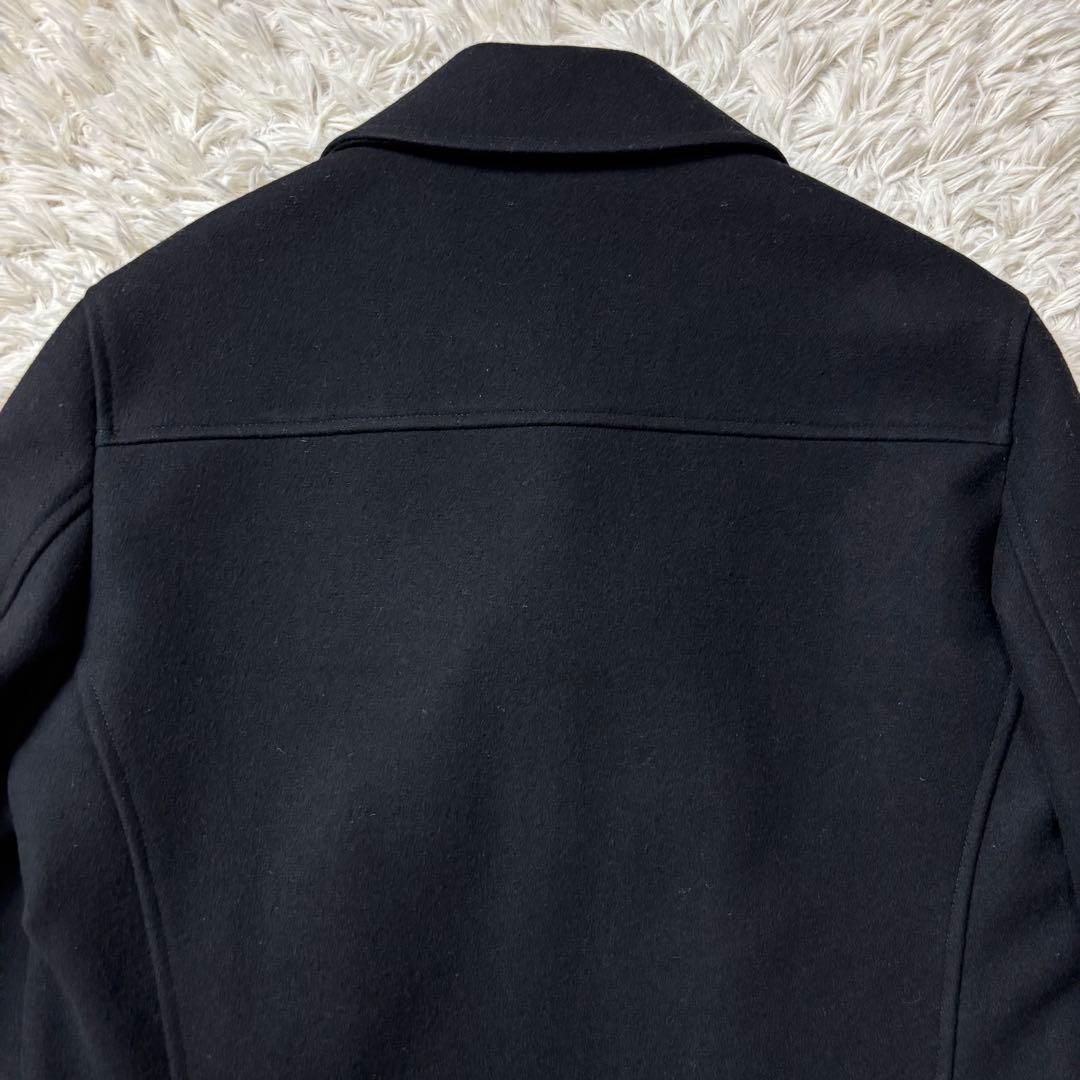 美品 高級 カシミヤ混 KRIS VAN ASSCHE ピーコート ブラック