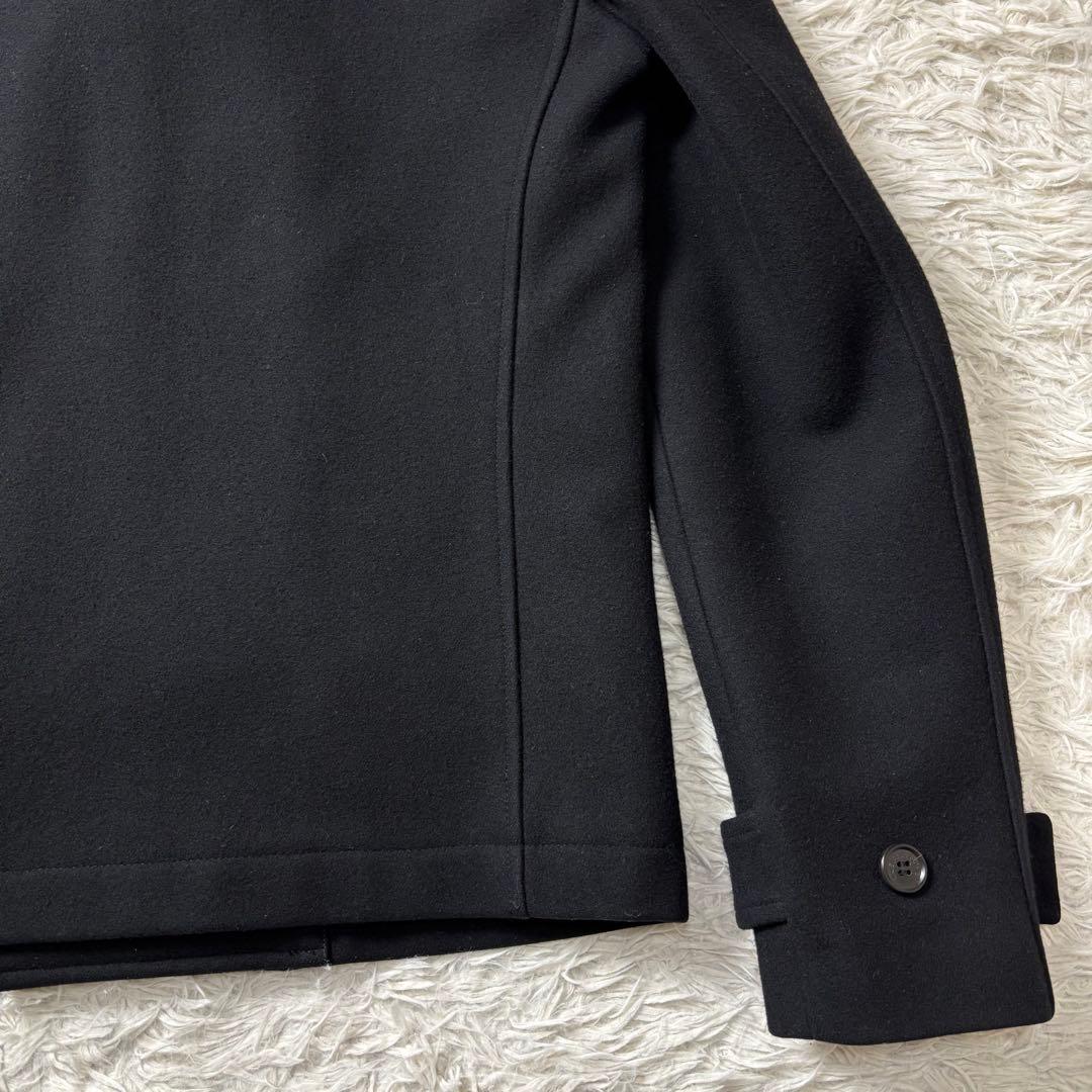 美品 高級 カシミヤ混 KRIS VAN ASSCHE ピーコート ブラック